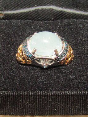 Victoria Wieck Aquamarine Statement Ring NIB